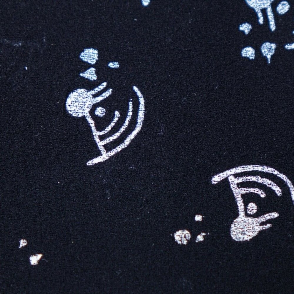 Vtg Round‎ The Clock Panty Hose Black Crazy Cosmos